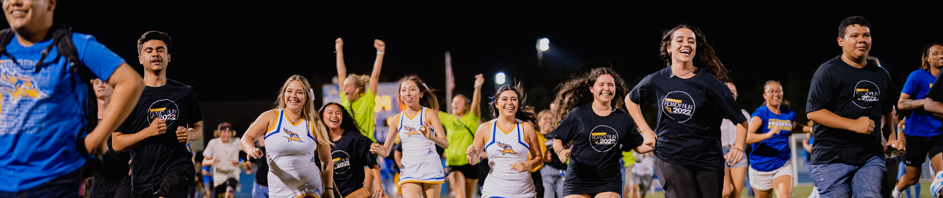 students on a football field