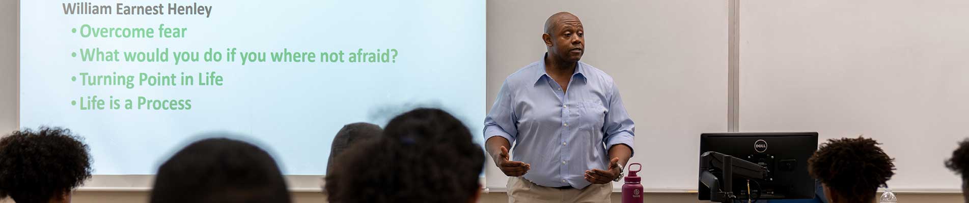 Professor teaching a class