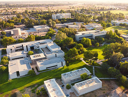 aerial view of the campus 